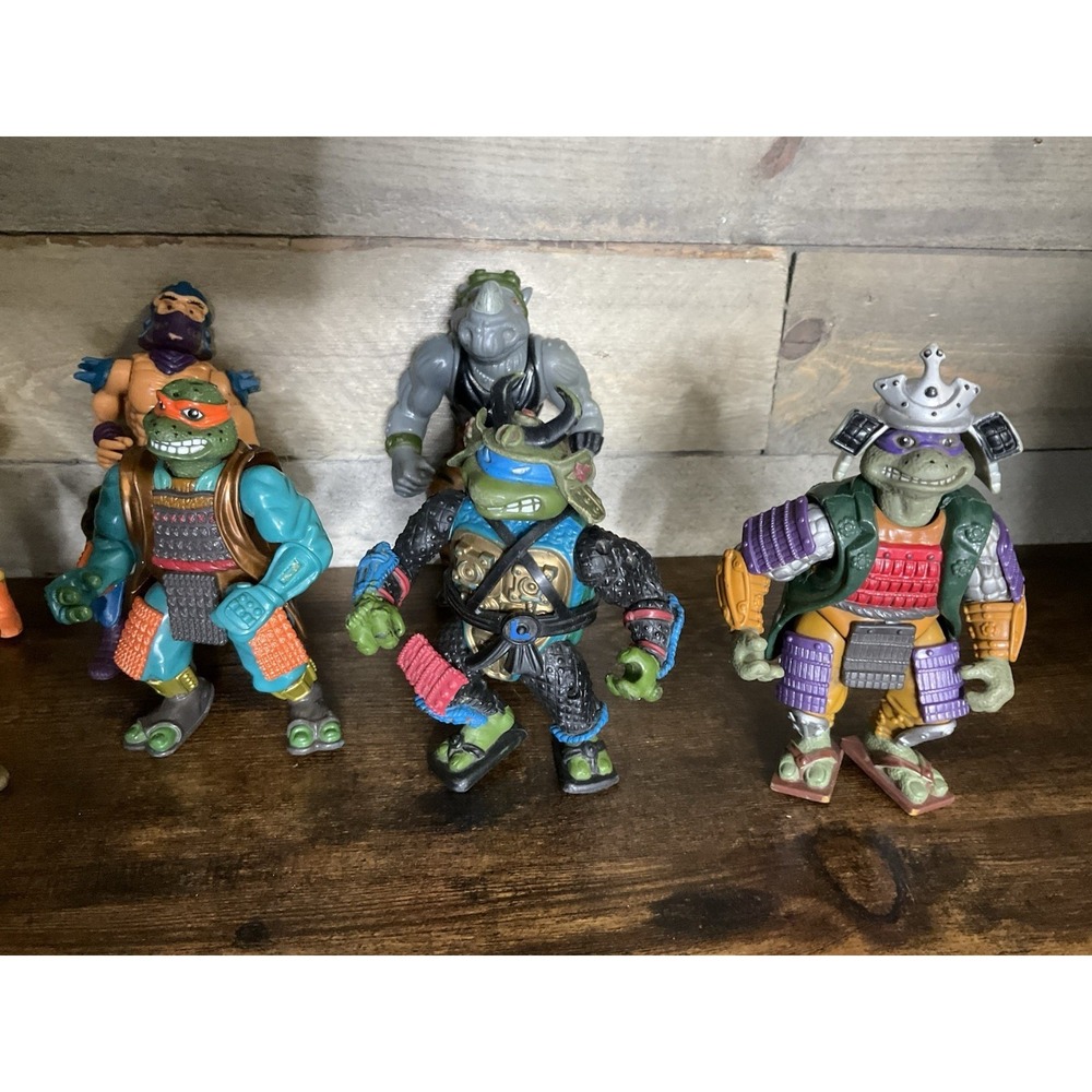 TMNT Teenage Mutant Ninja Turtles Vintage Lot Of 10 Figures Playmates - Picture 4 of 4